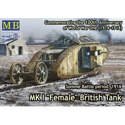 Mk I"Female"British tank, Somme battle 1916, 1/72 - Master Box Ltd....