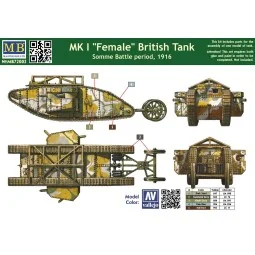 Mk I"Female"British tank, Somme battle 1916, 1/72 - Master Box Ltd.... 2