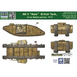 Mk II Male British tank.Arras Battle per, 1/72 - Master Box Ltd. 72005 2
