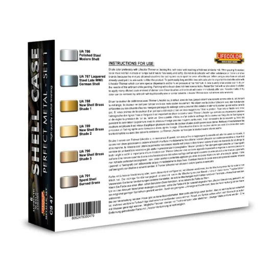 Shell Case – Perfect Metals Set 1 6 x 22 ml - Lifecolor CS47
