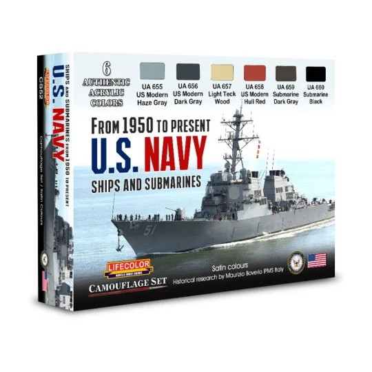 US Navy From 1950 To Present 6 x 22 ml - Lifecolor CS52