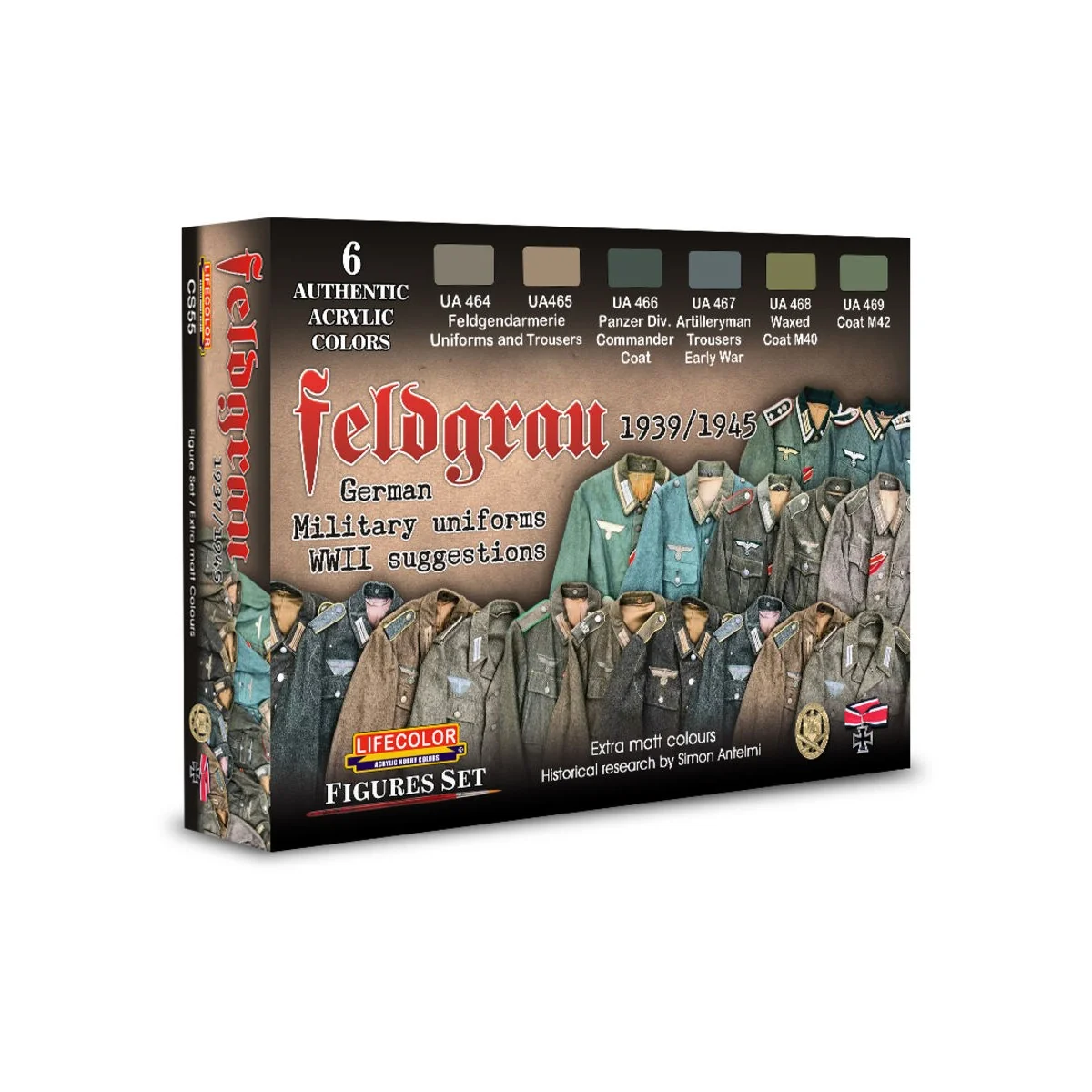 Feldgrau – 1943-1945 – German Military Uniforms 6 x 22 ml - Lifecol...
