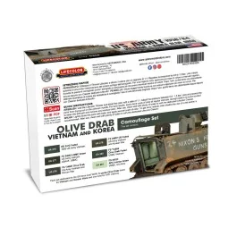 US Army 1950/84 Vietnam & Korea Olive Drab 6 x 22 ml - Lifecolor CS60 2