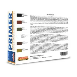 6 Coloured Acrylic Primers 6 x 22 ml - Lifecolor PS01 2