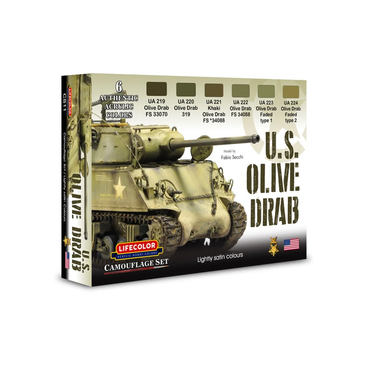 Olive Drab colors - Lifecolor CS11