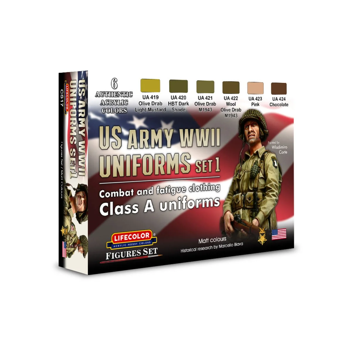 WWII US combat + fatigue cloth. A unif. - Lifecolor CS17