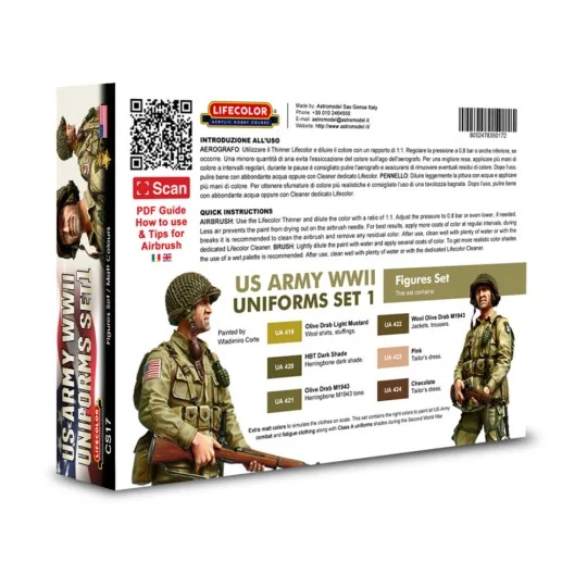 WWII US combat + fatigue cloth. A unif. - Lifecolor CS17