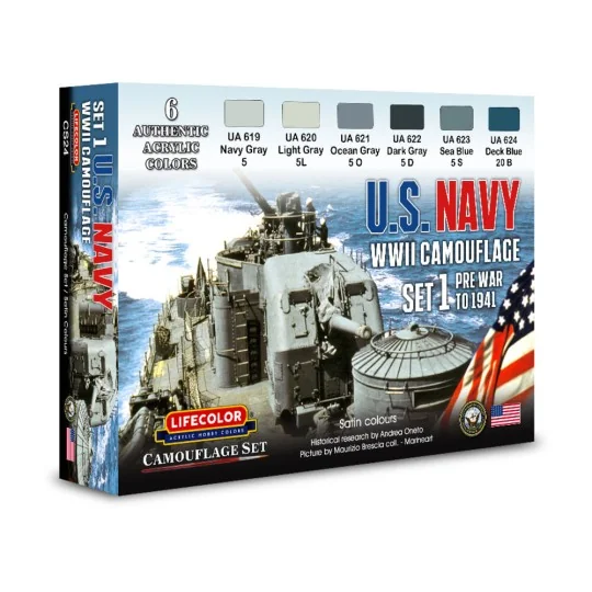 Camouflage Set US Navy WWII Set 1 - Lifecolor CS24