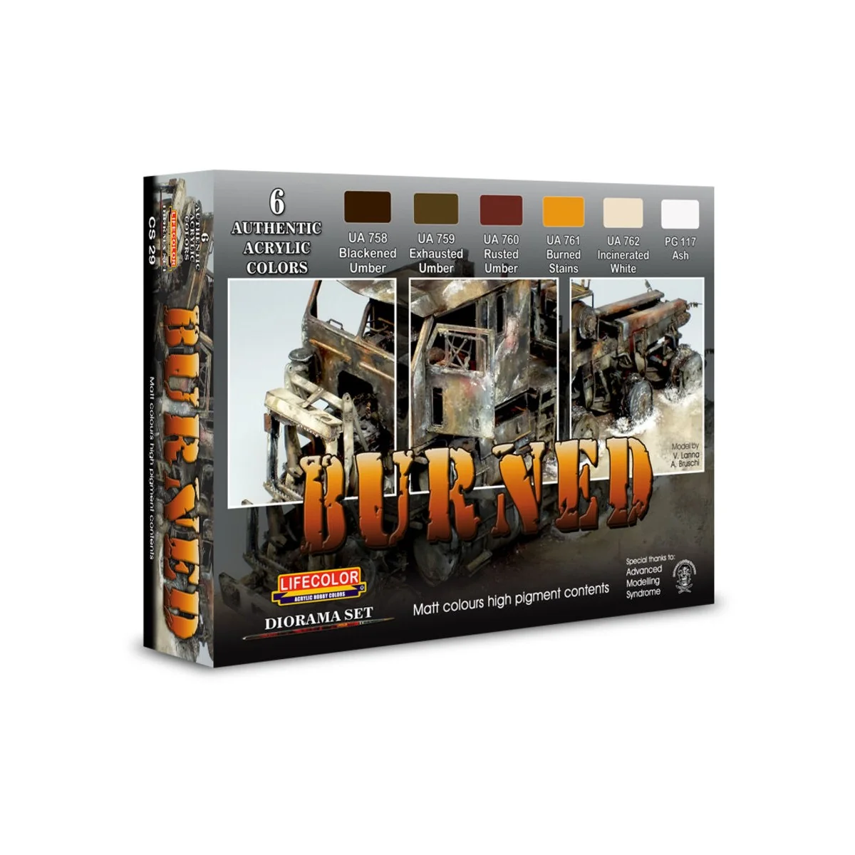 Burned Matt Colours high pigment content - Lifecolor CS29