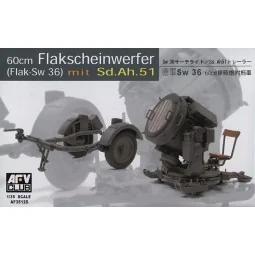 SW-36 / 60 cm SEARCHLIGHT w/SDANH 51 TRAILER, 1/35 - AFV-Club AF35125