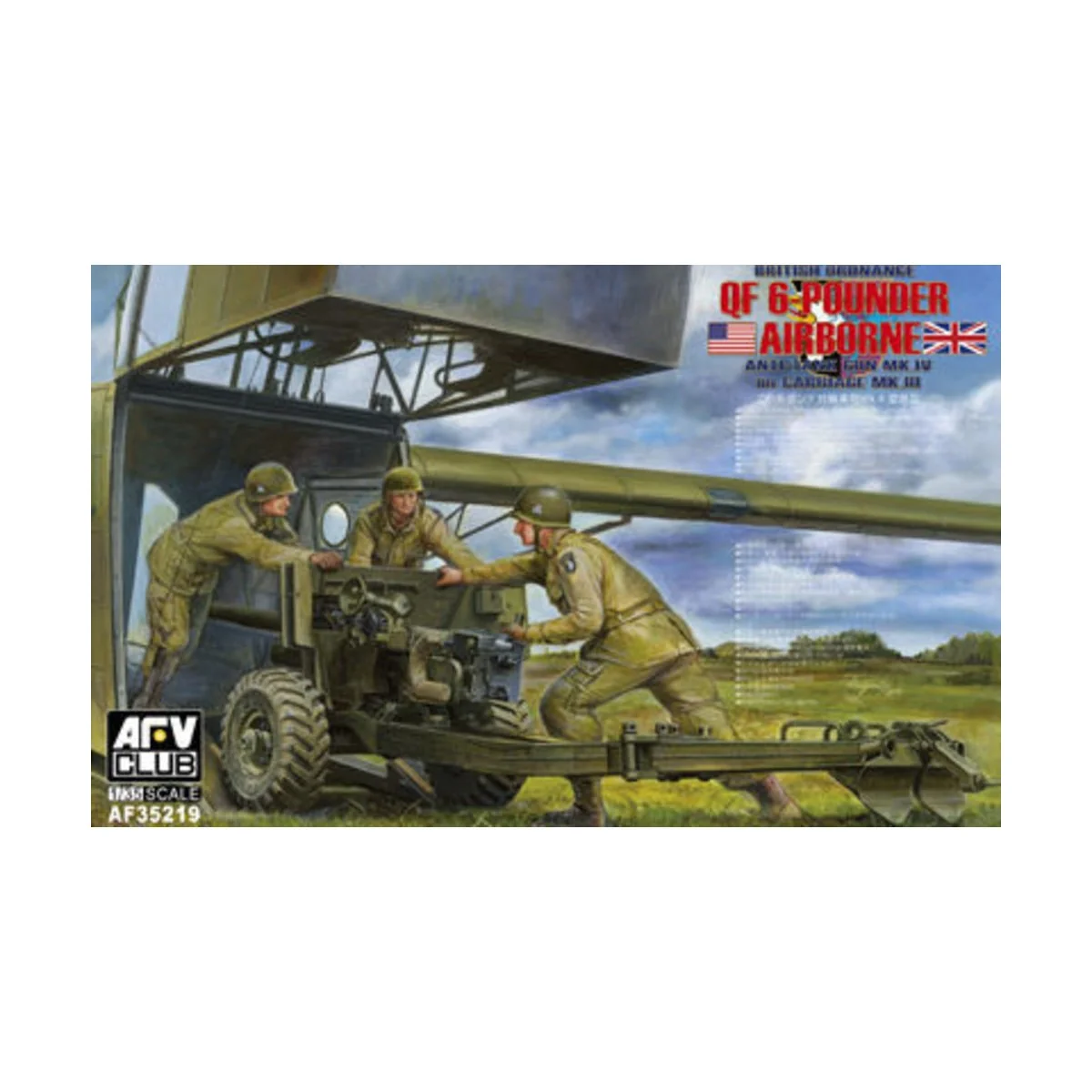 British Mk.4 6pdr airborne anti-tank Gun, 1/35 - AFV-Club AF35219
