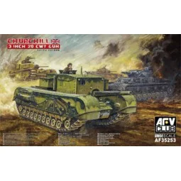 British 3 inch gun Churchill tank, 1/35 - AFV-Club AF35253
