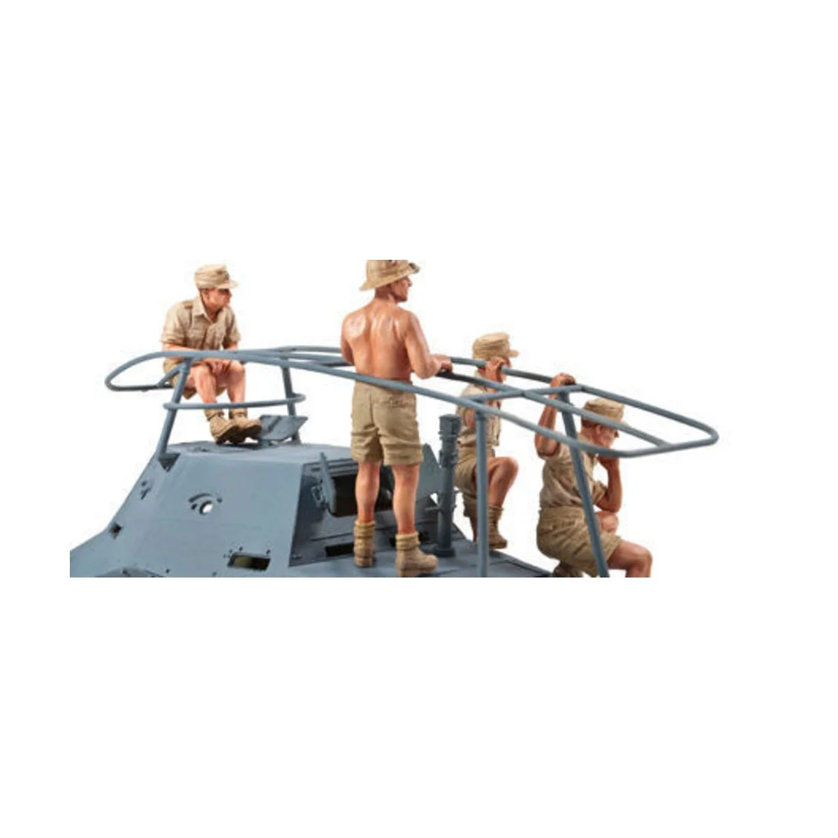 Sdkfz263 Afrikakorps Crew-4 Figures, 1/35 - Hobby Fan HF721