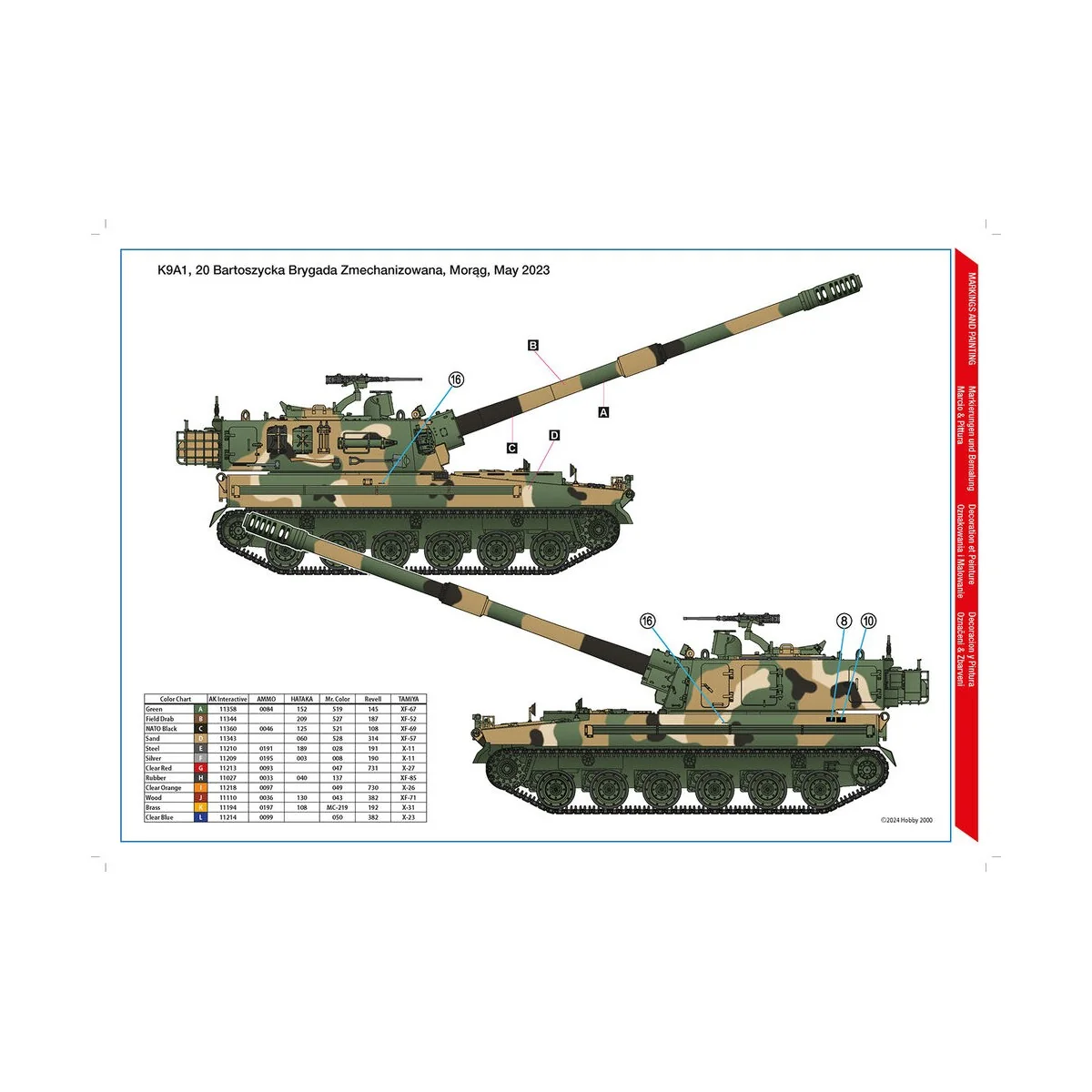 K9A1 'Thunder' Polish Army SPH - Special Edition, 1/35 - Hobby 2000...
