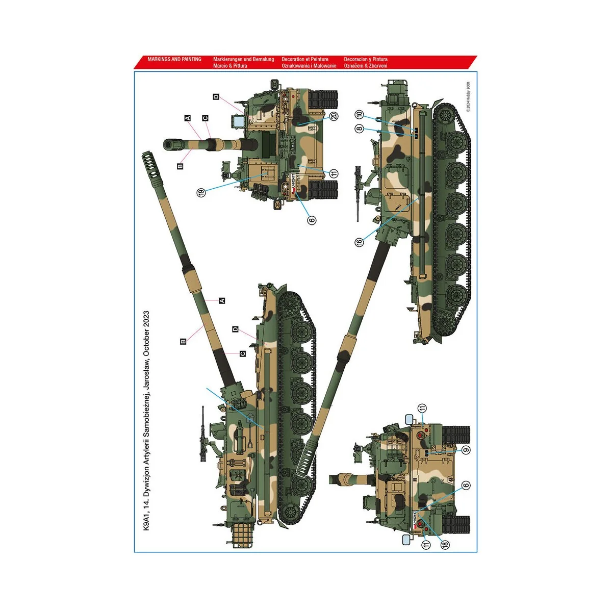 K9A1 'Thunder' Polish Army SPH - Special Edition, 1/35 - Hobby 2000...