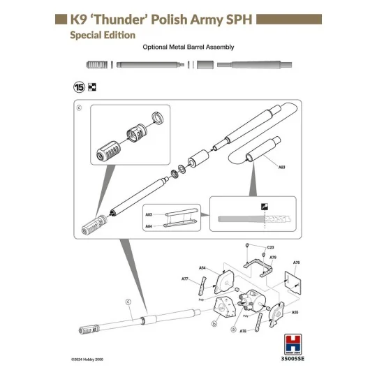 K9A1 'Thunder' Polish Army SPH - Special Edition, 1/35 - Hobby 2000...