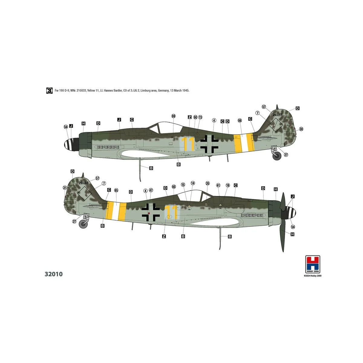 Fw 190 D-9 Early Production, 1/32 - Hobby 2000 32010