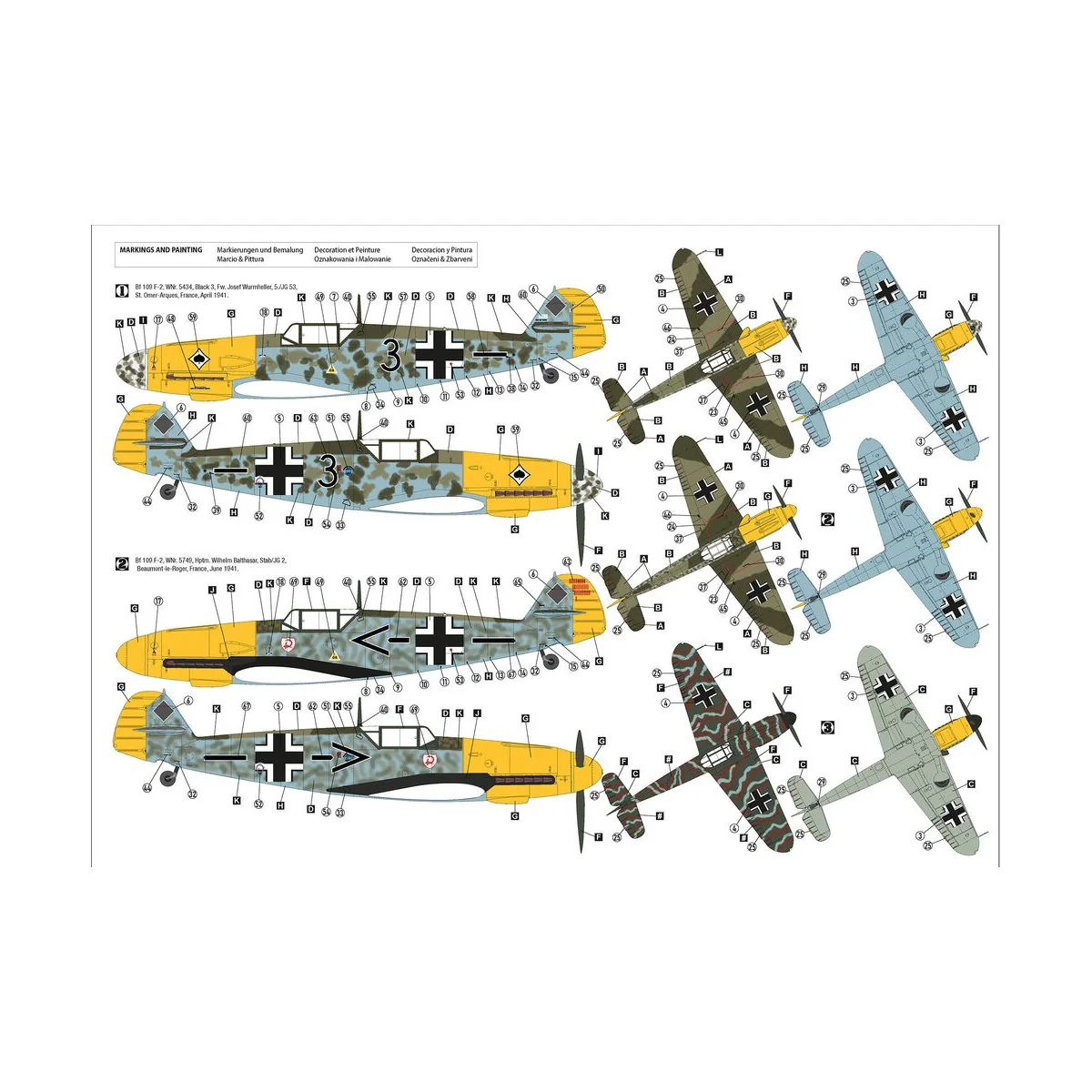 Bf 109 F-2 Western Front, 1/32 - Hobby 2000 32015