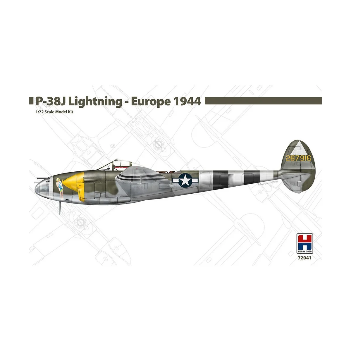 P-38J Lightning - Europe 1944, 1/72 - Hobby 2000 72041