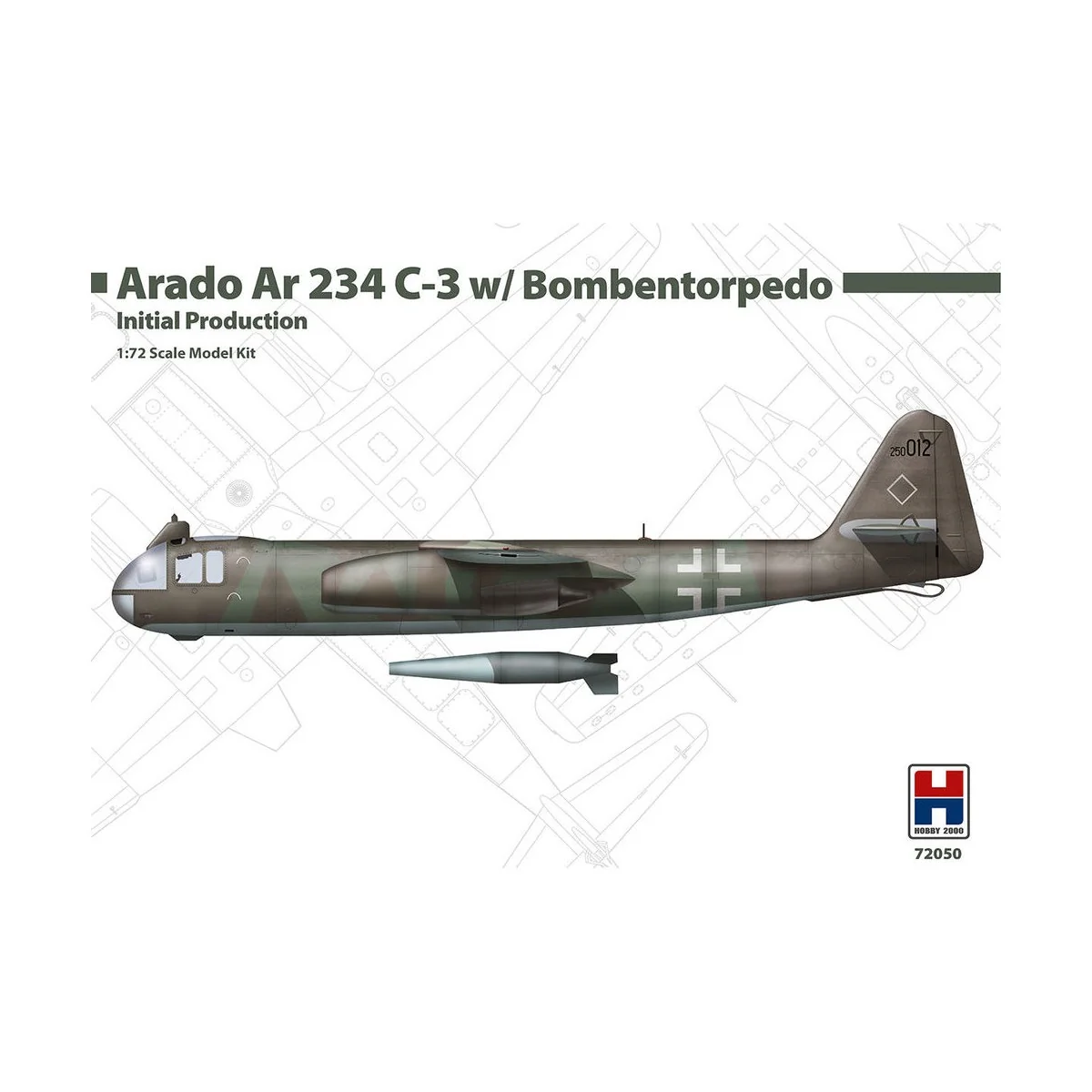 Arado Ar 234 C-3 w/ Bombentorpedo Initial Production, 1/72 - Hobby ...