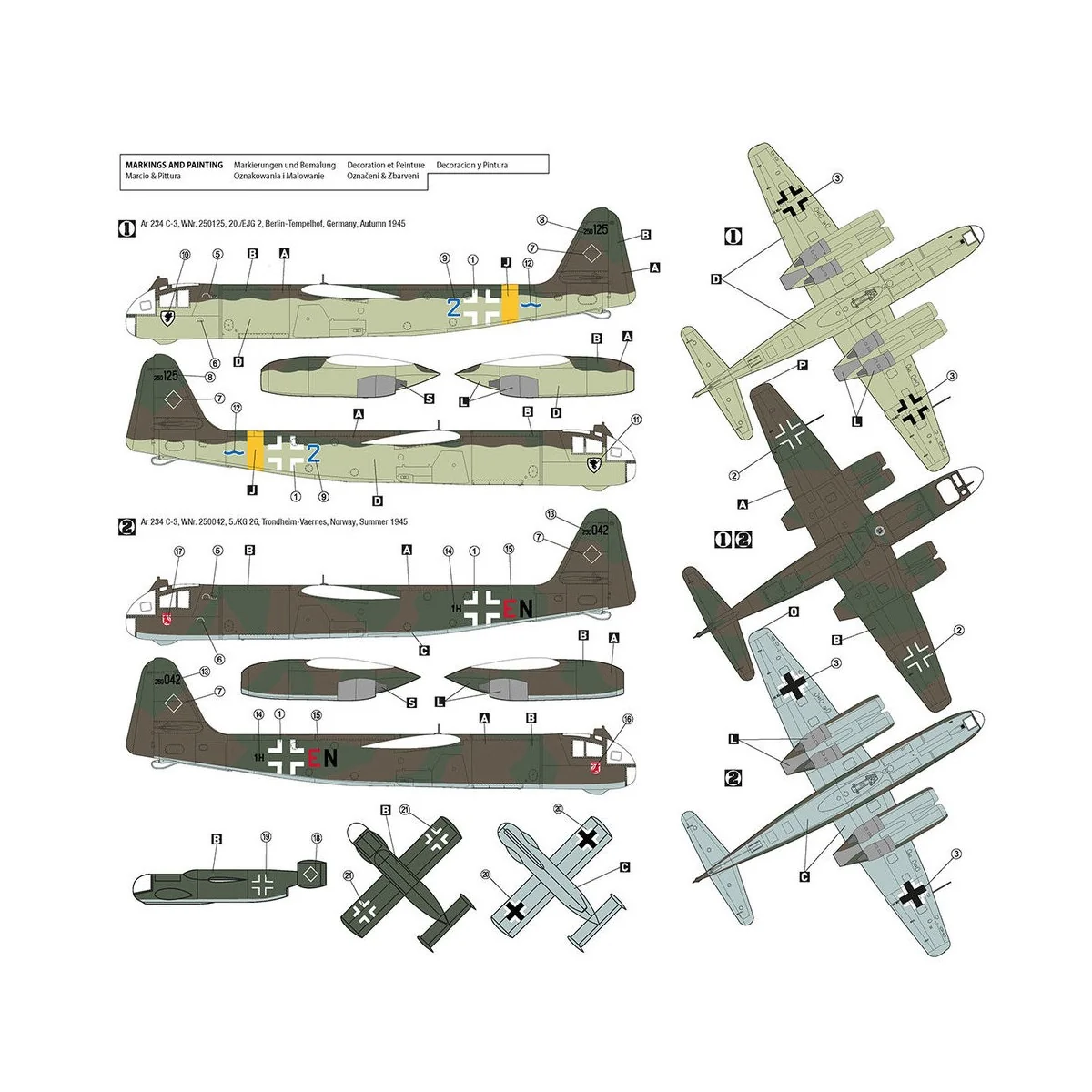 Arado Ar 234 C-3 w/ Ar E381 Julia, 1/72 - Hobby 2000 72051