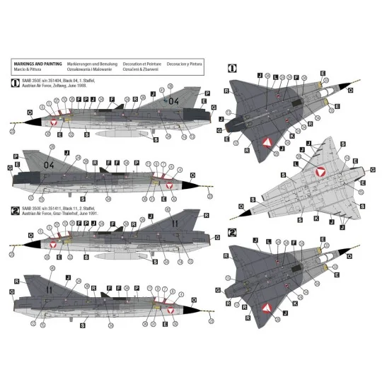 Saab 35ÖE/35FS Draken, 1/72 - Hobby 2000 72056