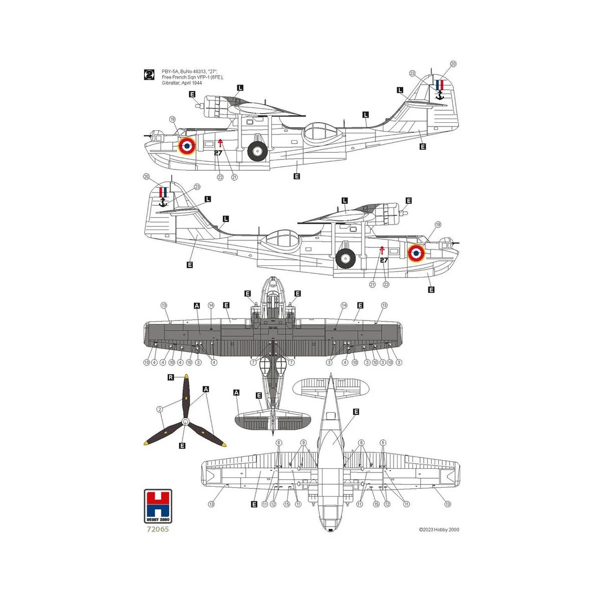 Consolidated PBY-5A Catalina ETO, 1/72 - Hobby 2000 72065