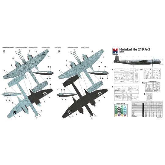 Heinkel He 219 A-2, 1/72 - Hobby 2000 72068