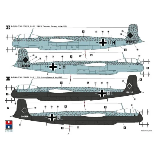 Heinkel He 219 A-2, 1/72 - Hobby 2000 72068
