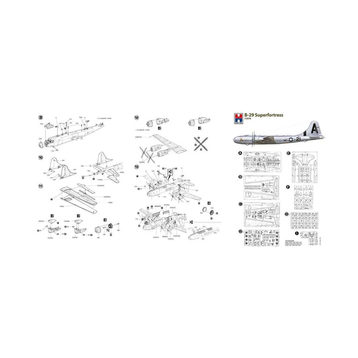 B-29 Superfortress, 1/72 - Hobby 2000 72070