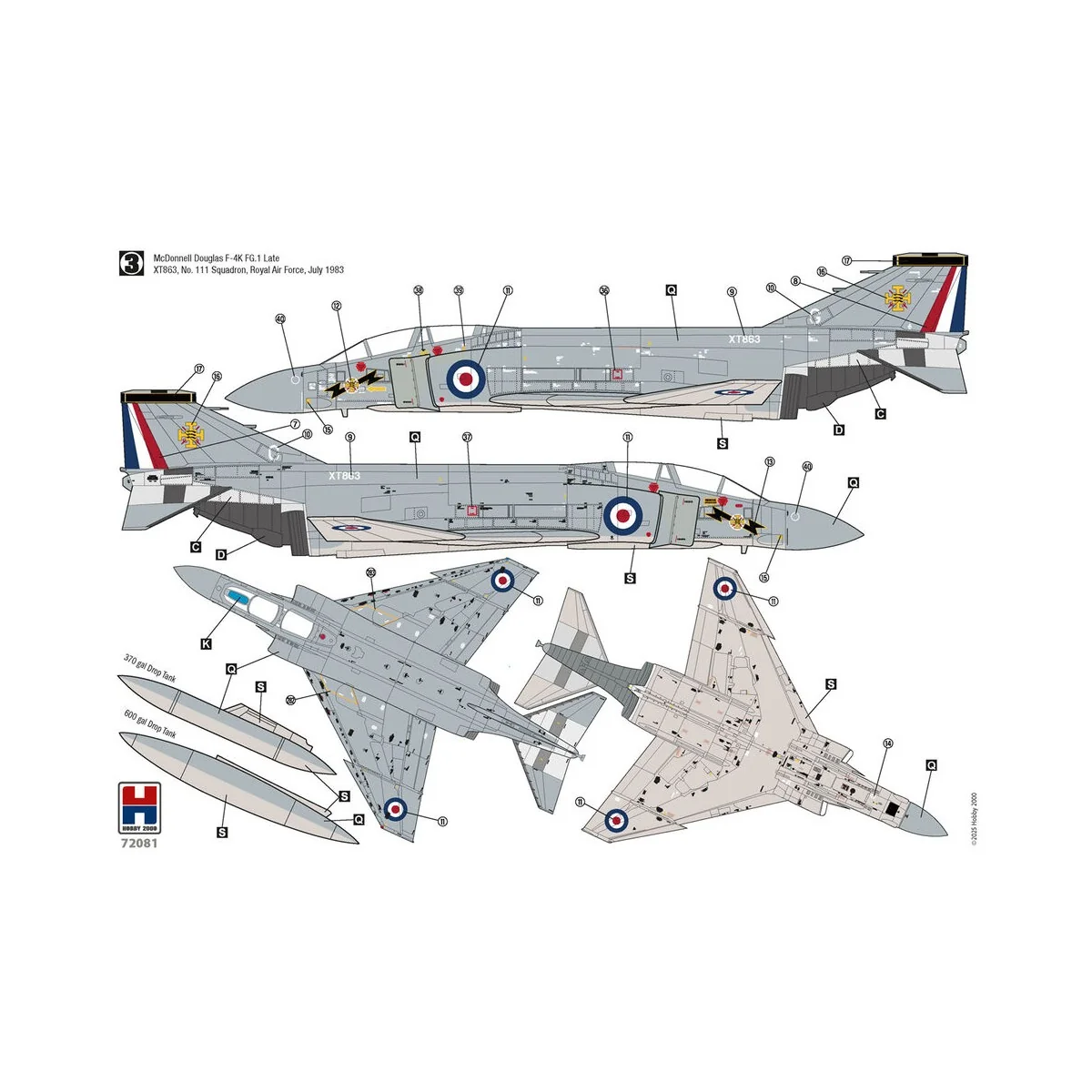 F-4K Phantom FG.1 Late vol.1, 1/72 - Hobby 2000 H2K72081