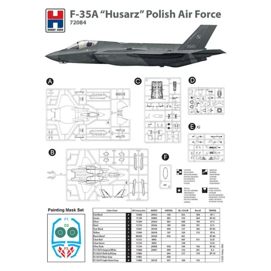 F-35A Husarz Polish Air Force, 1/72 - Hobby 2000 H2K72084