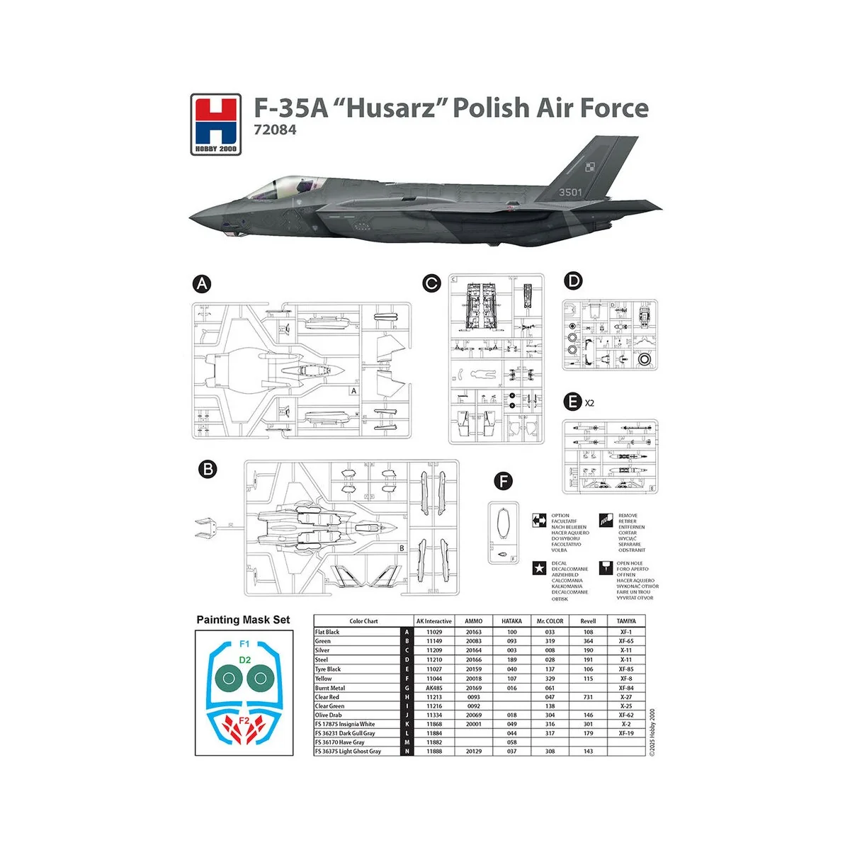 F-35A Husarz Polish Air Force, 1/72 - Hobby 2000 H2K72084