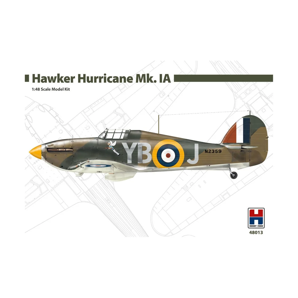 Hawker Hurricane Mk.IA, 1/48 - Hobby 2000 48013