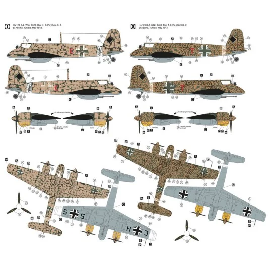 Henschel Hs 129 B-2 North Africa, 1/48 - Hobby 2000 48012
