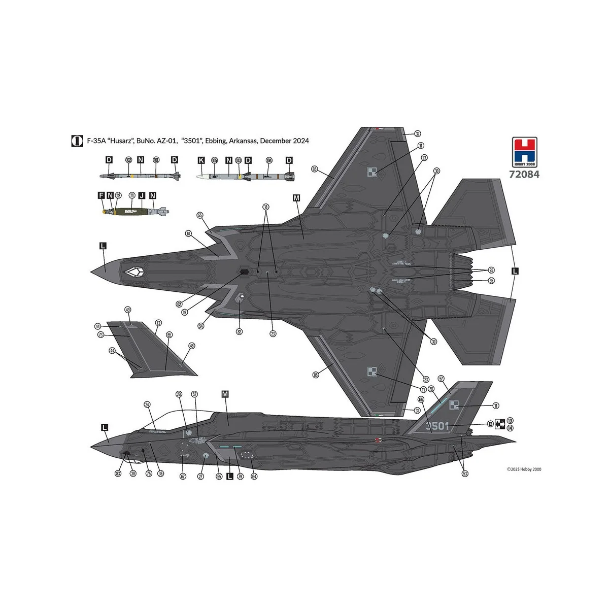 F-35A Husarz Polish Air Force, 1/72 - Hobby 2000 H2K72084