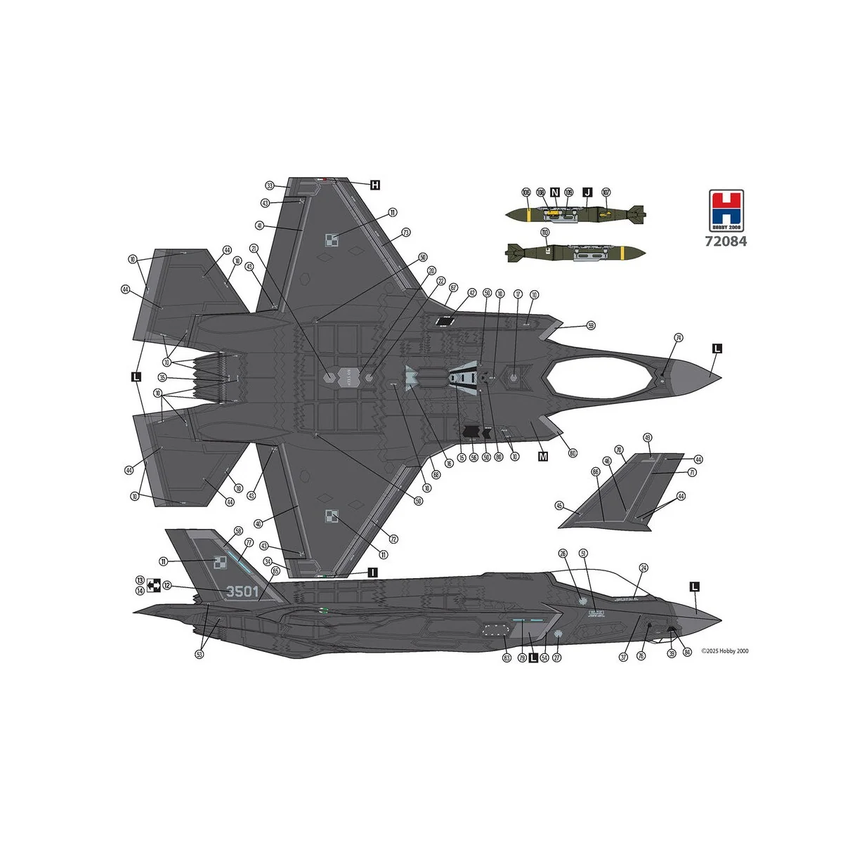 F-35A Husarz Polish Air Force, 1/72 - Hobby 2000 H2K72084