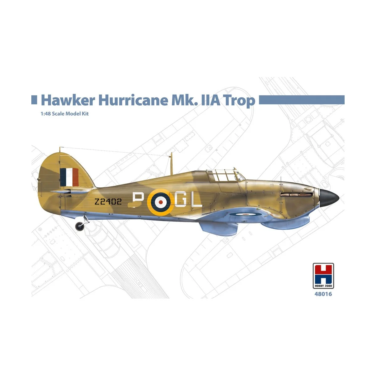 Hawker Hurricane Mk.IIA Trop, 1/48 - Hobby 2000 48016