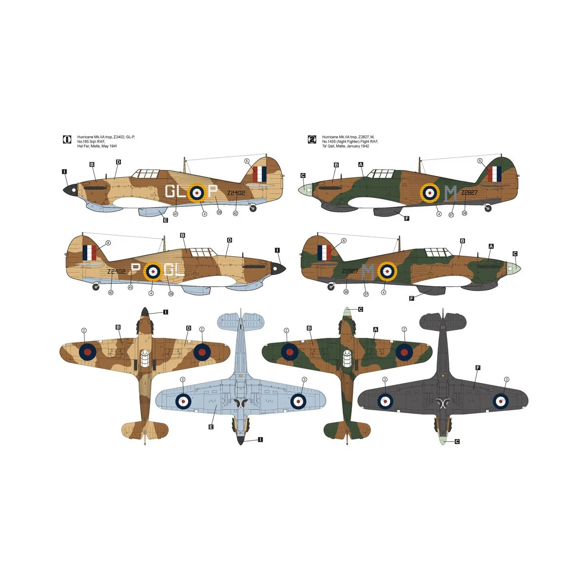 Hawker Hurricane Mk.IIA Trop, 1/48 - Hobby 2000 48016