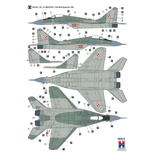 MiG-29 Polish Air Force, 1/48 - Hobby 2000 48023