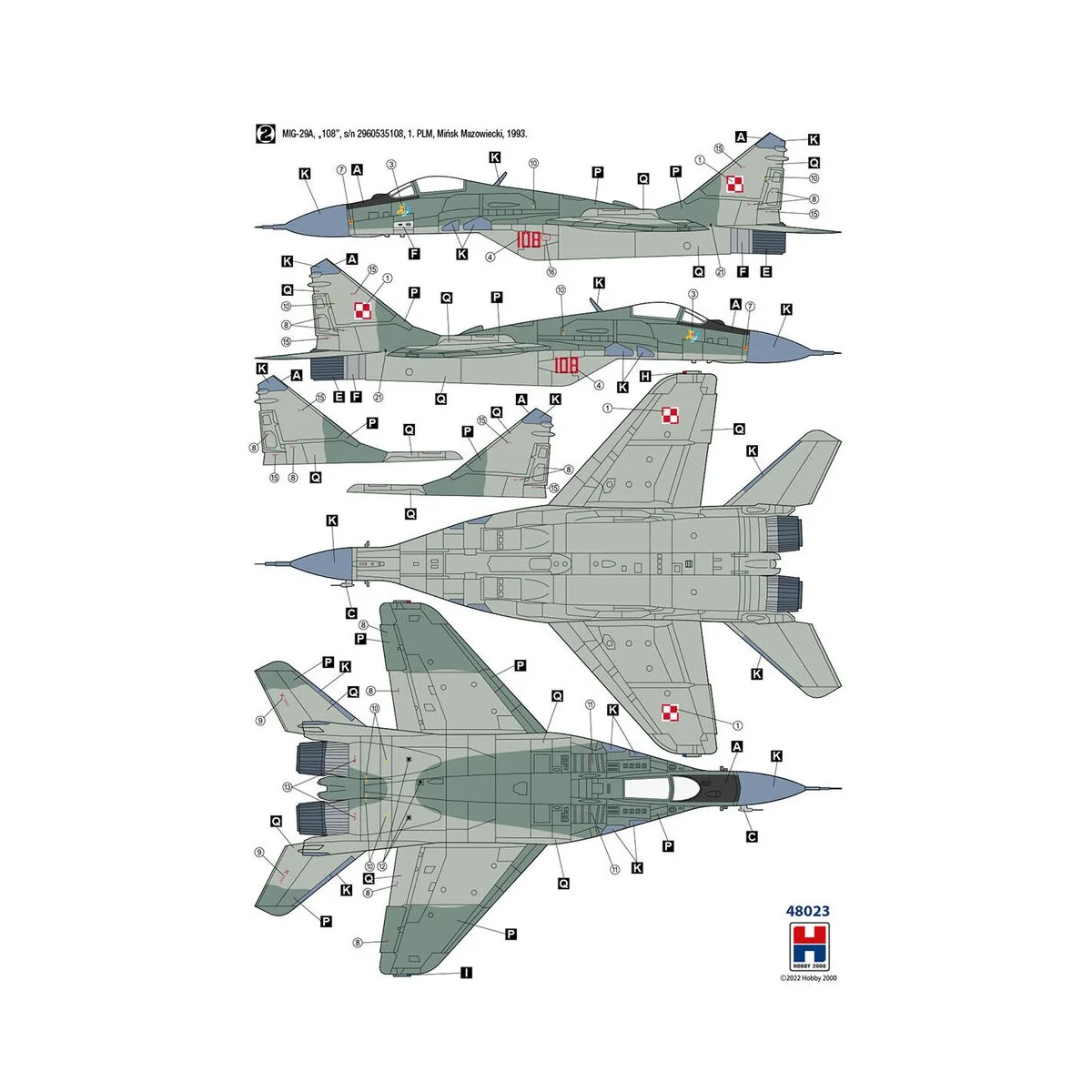MiG-29 Polish Air Force, 1/48 - Hobby 2000 48023
