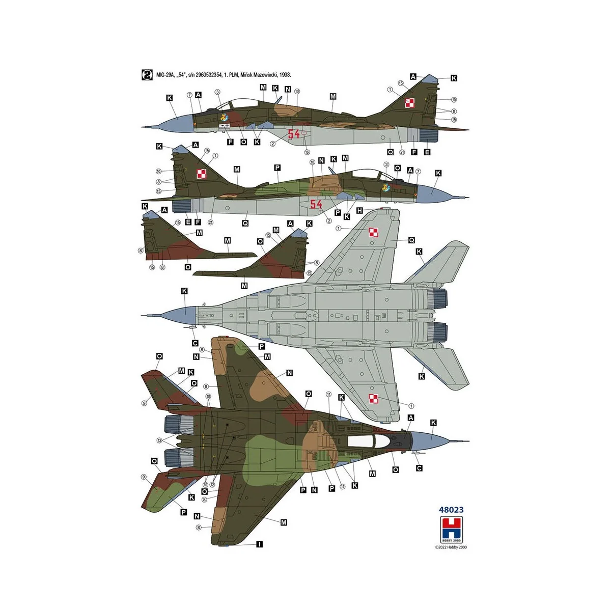 MiG-29 Polish Air Force, 1/48 - Hobby 2000 48023