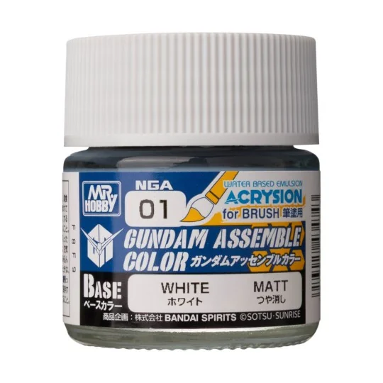 Acrysion GUNDAM ASSEMBLE COLOR (Base Color) (10 ml) White - Mr Hobb...