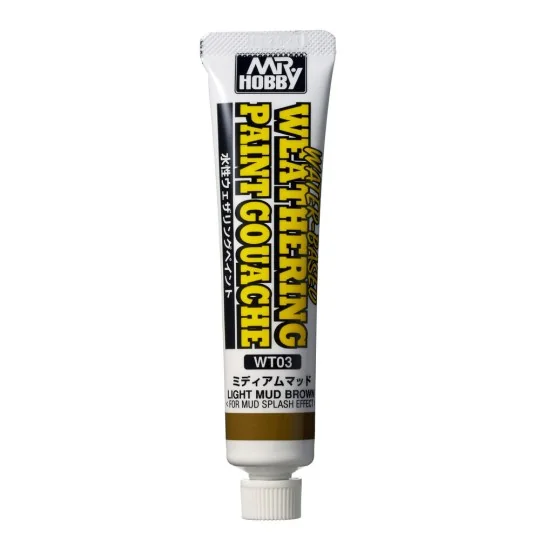 Mr Hobby -Gunze WATER-BASED WEATHERING PAINT GOUACHE LIGHT MUD BROW...