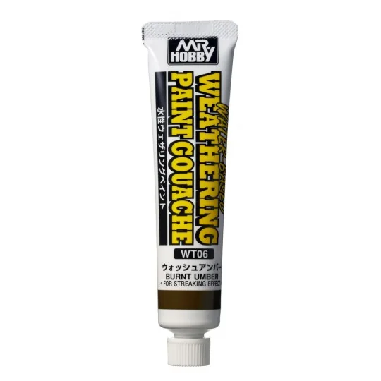 Mr Hobby -Gunze WATER-BASED WEATHERING PAINT GOUACHE BURNT UMBER - ...