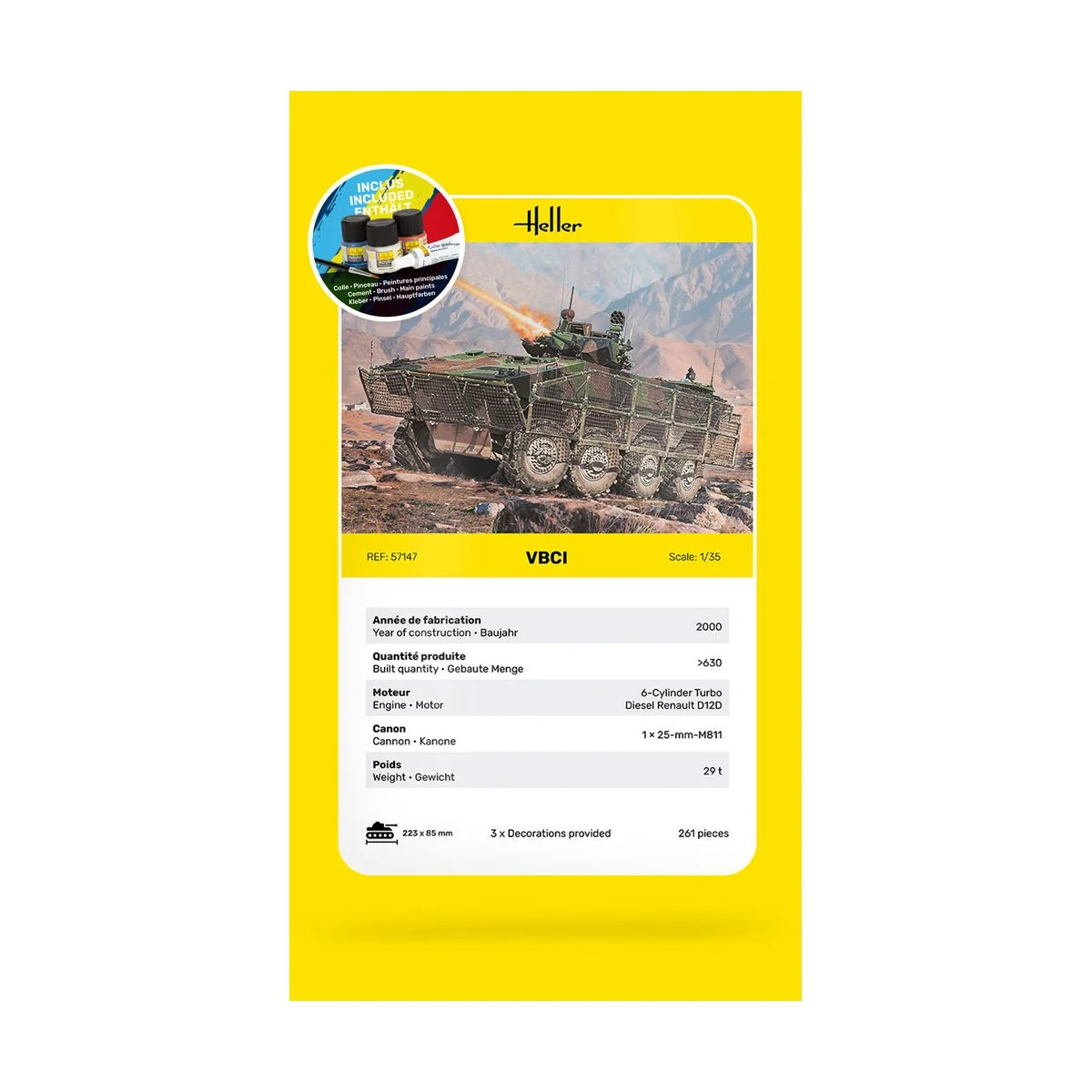 STARTER KIT VBCI, 1/35 - Heller 57147 STARTER KIT VBCI, 1/35 - Heller 57147