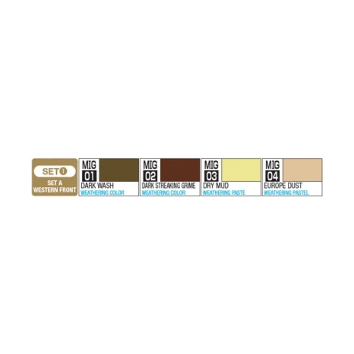 Mr Hobby -Gunze YAKUMO COLOR SET A WWII WESTERN FRONT - Mr Hobby - ...