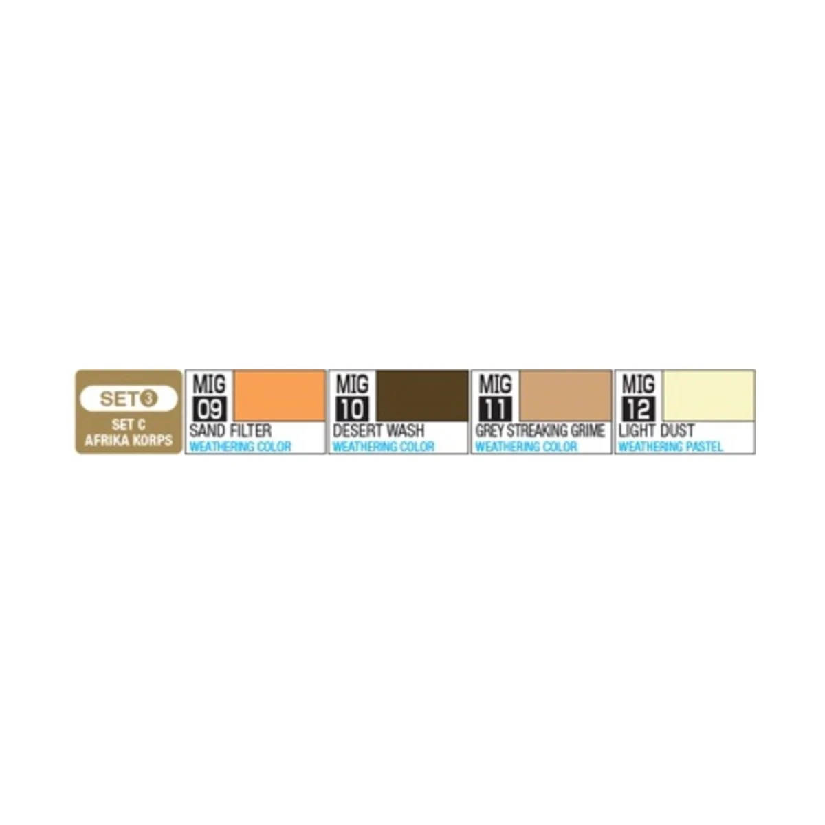 Mr Hobby -Gunze YAKUMO COLOR SET C WWII AFRIKA KORPS - Mr Hobby - G...