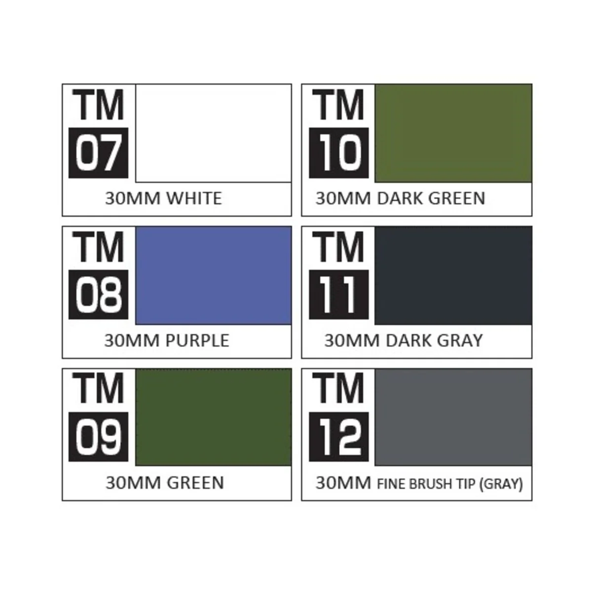 Mr Hobby -Gunze 30 MINUTES MISSIONS Marker Basic Set - Mr Hobby - G...