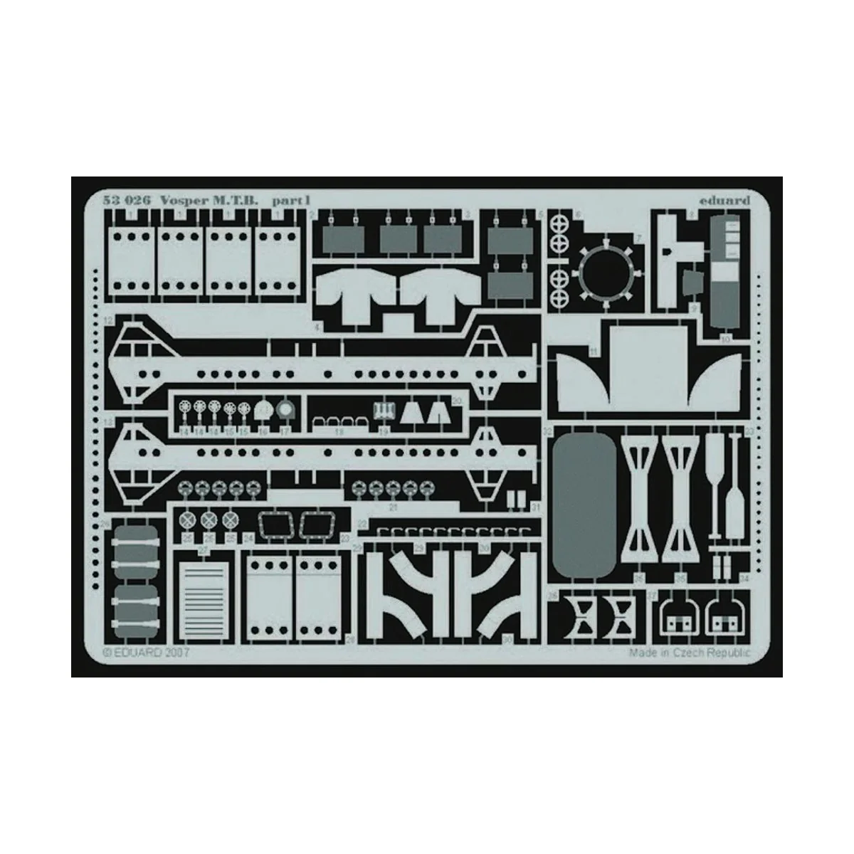 Vosper M.T.B Für Revell Bausatz, 1/72 - Eduard Accessories 53026 Vosper M.T.B Für Revell Bausatz, 1/72 - Eduard Accessories 53026
